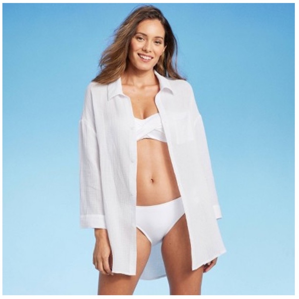 Kona Sol Button Up Cover Up